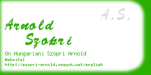 arnold szopri business card